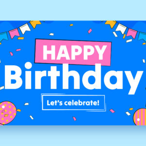 Happy Birthday paper banners sample