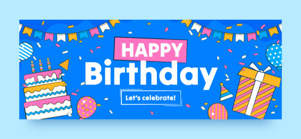 Happy Birthday paper banners sample